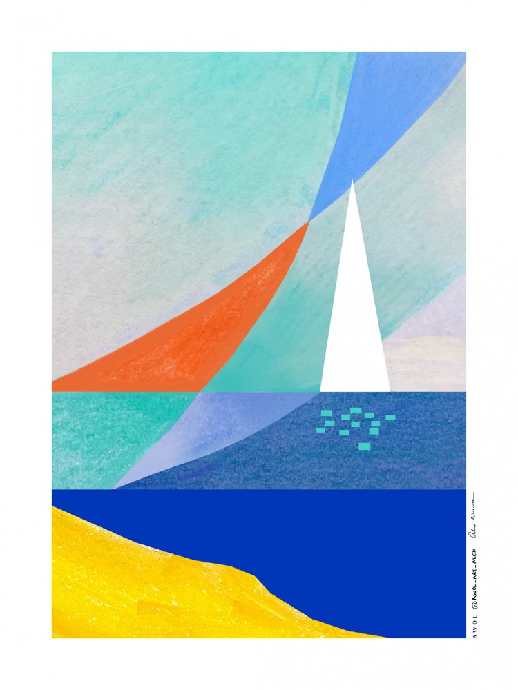Geometrikus óceáni vitorlás alkotó: Awol Art Alex