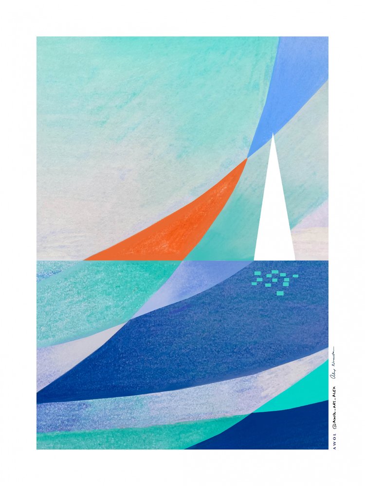Geometrikus óceáni vitorlás alkotó: Awol Art Alex