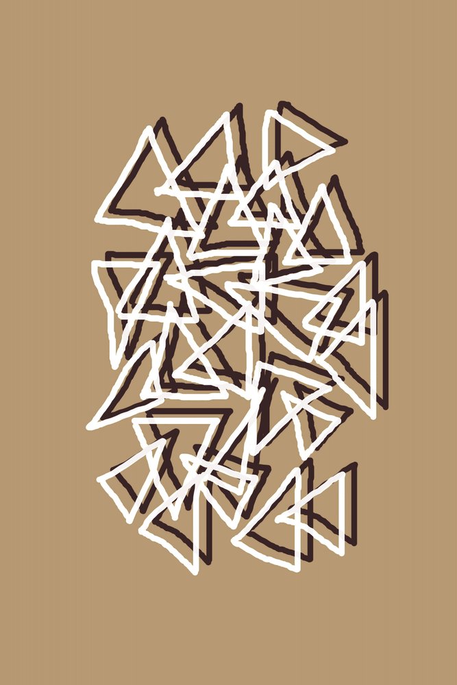 Réteges geometriai háromszögek alkotó: Christina Sillen