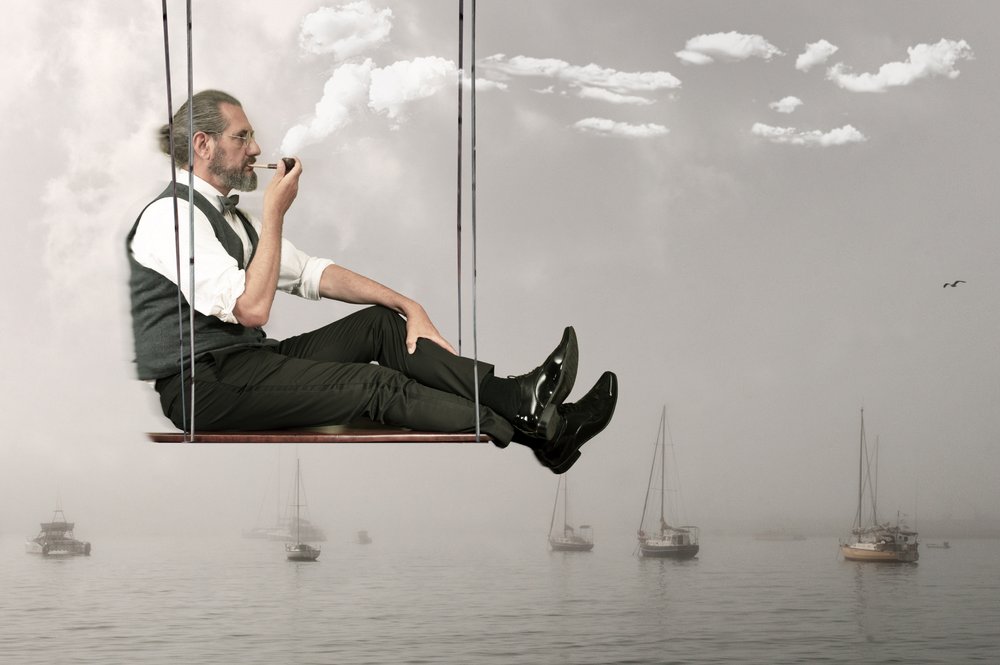 Férfi a Sky Swing-en alkotó: Christine von Diepenbroek