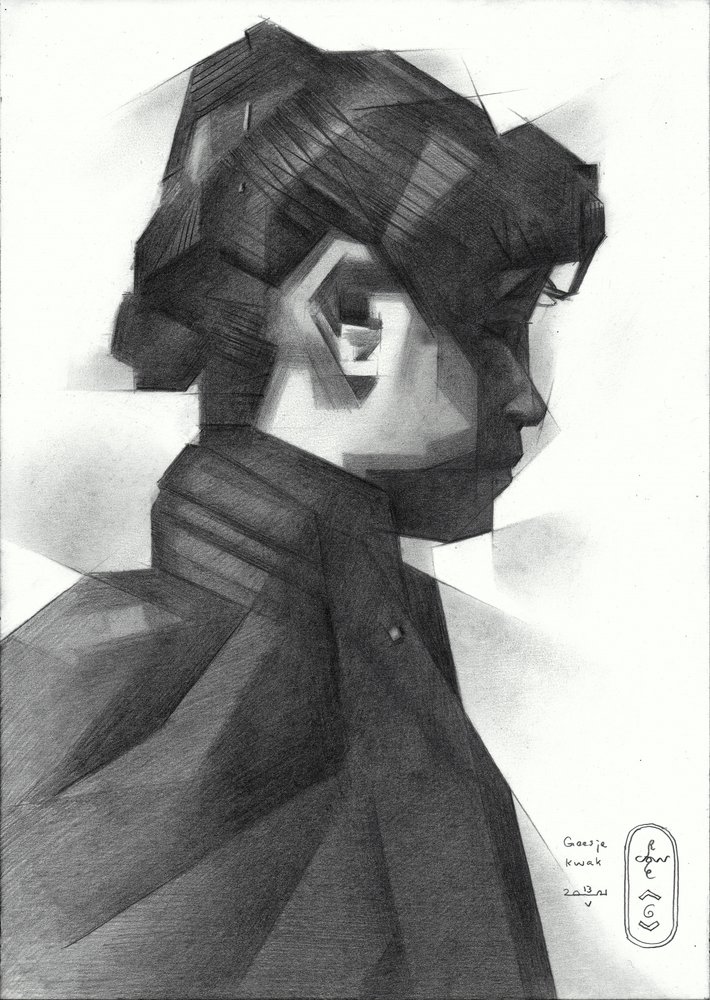 Geometrikus női profil alkotó: Corné Akkers