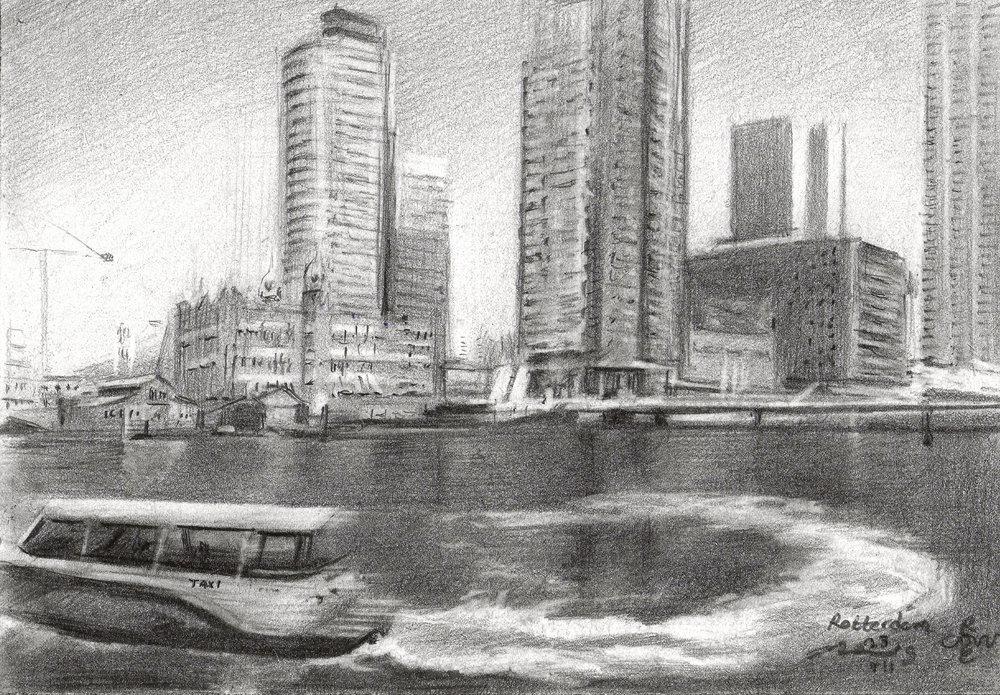 Rotterdam városi vázlat alkotó: Corné Akkers