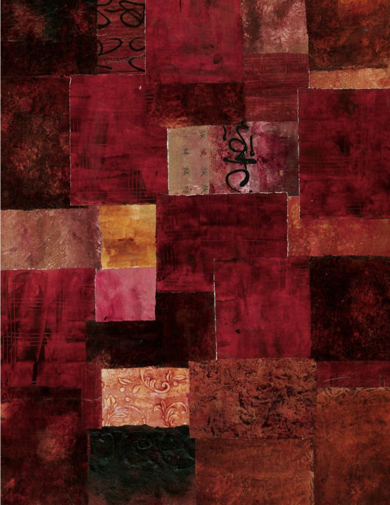 Bordó patchwork – absztrakt alkotó: Deb Chaney