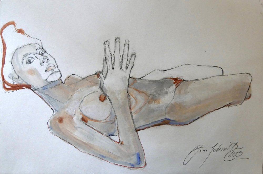 Egon Schiele pózol alkotó: Doris Schmitz