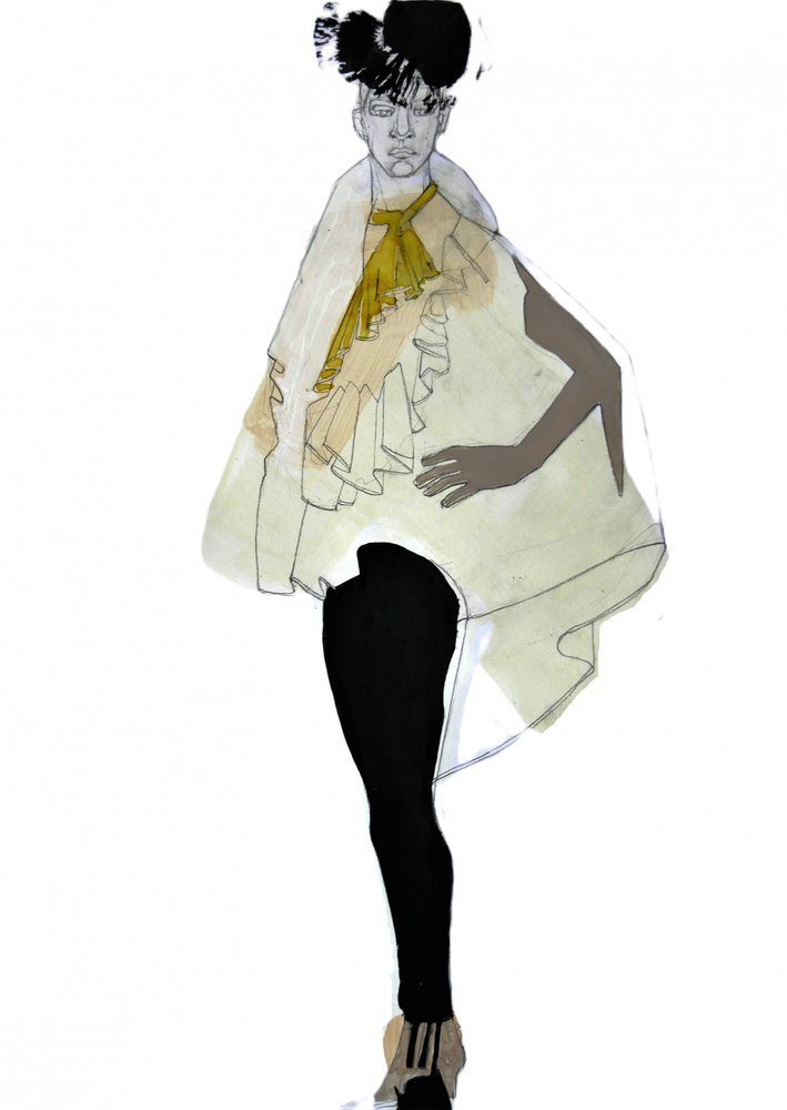Elegáns divatillusztráció alkotó: Doris Schmitz