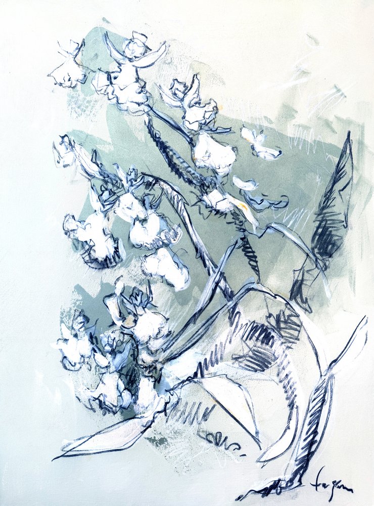 Fehér orchidea rajz alkotó: Dorothy Fagan