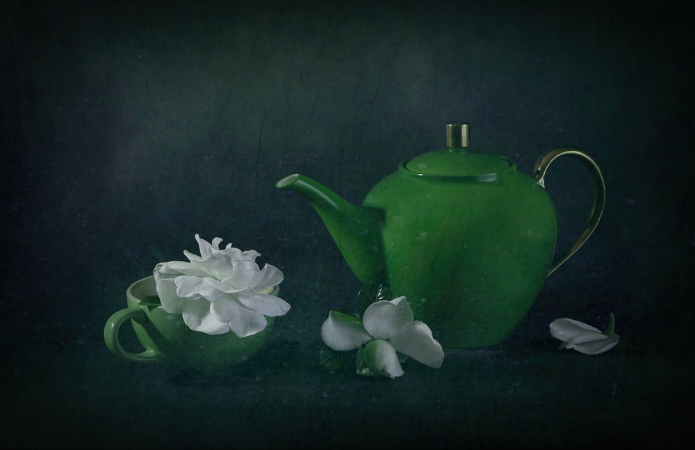 Zöld teáskanna Gardenia alkotó: Fangping Zhou