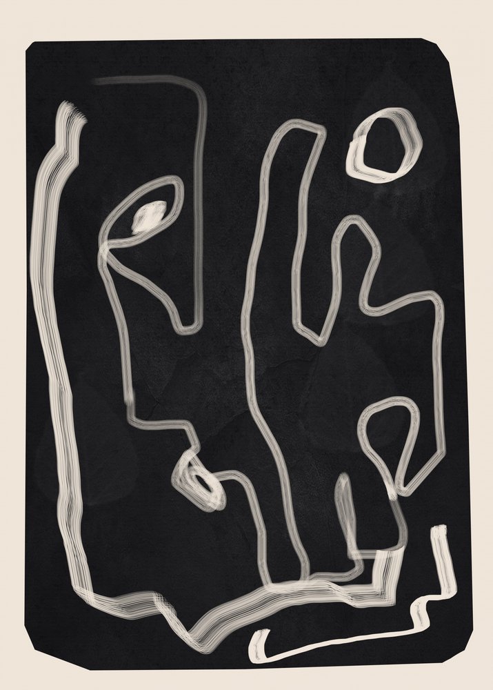 Absztrakt vonalkontúr alkotó: Flow Line
