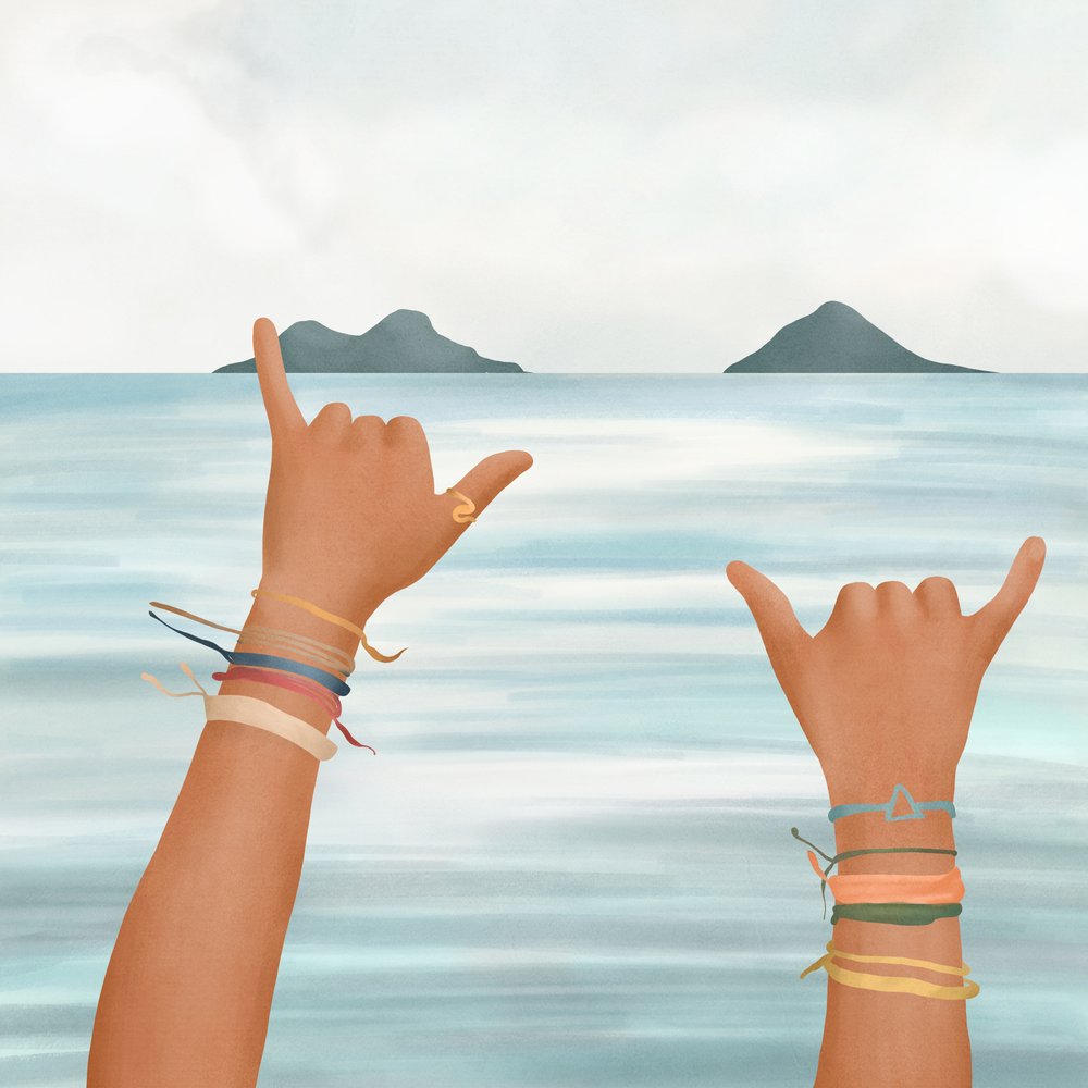 Shaka Hands Trópusi óceán alkotó: Flow Line