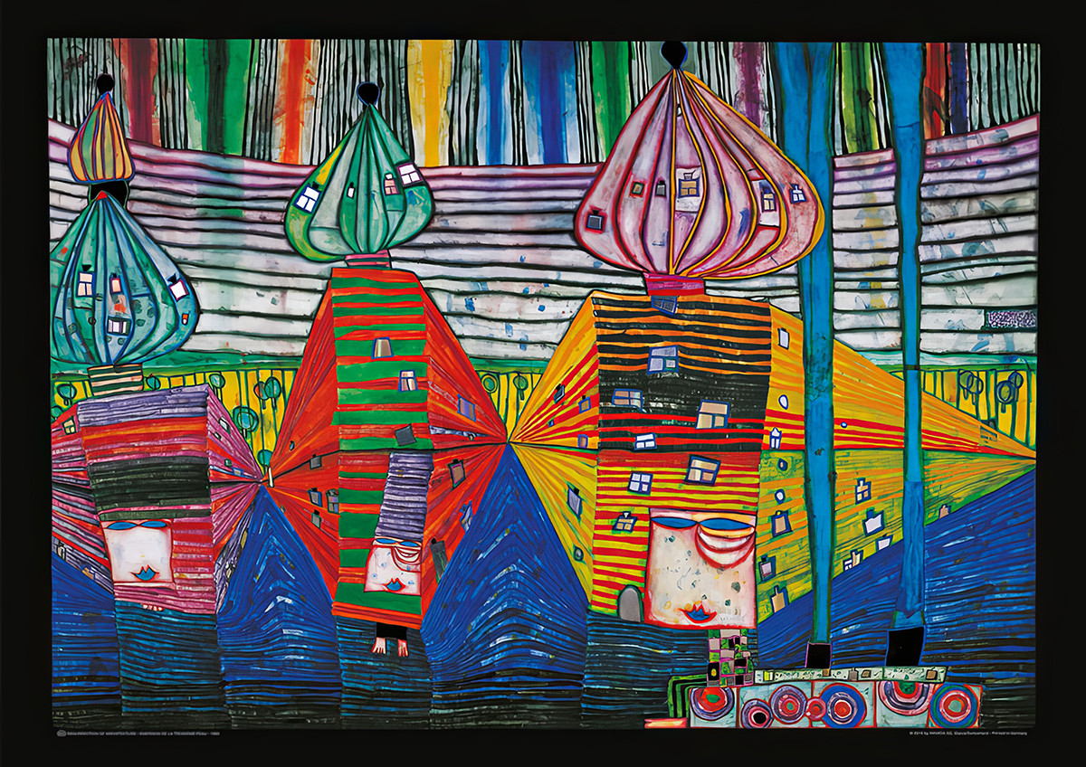 A harmadik bőr megjelenése alkotó: Friedensreich Hundertwasser