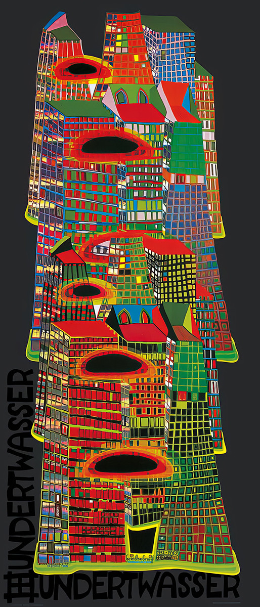 felhőkarcoló alkotó: Friedensreich Hundertwasser