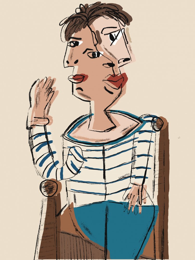 Modern kubista portré alkotó: GIovanna Gil Alves