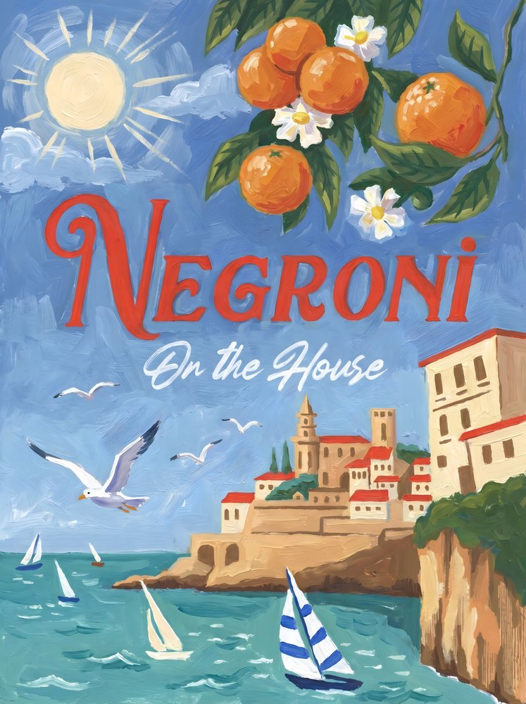 Olasz tengerparti Negroni alkotó: HUGO