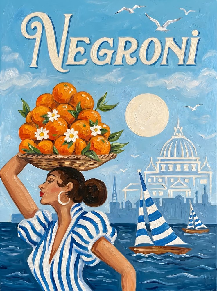 Mediterrán Negroni nyár alkotó: HUGO