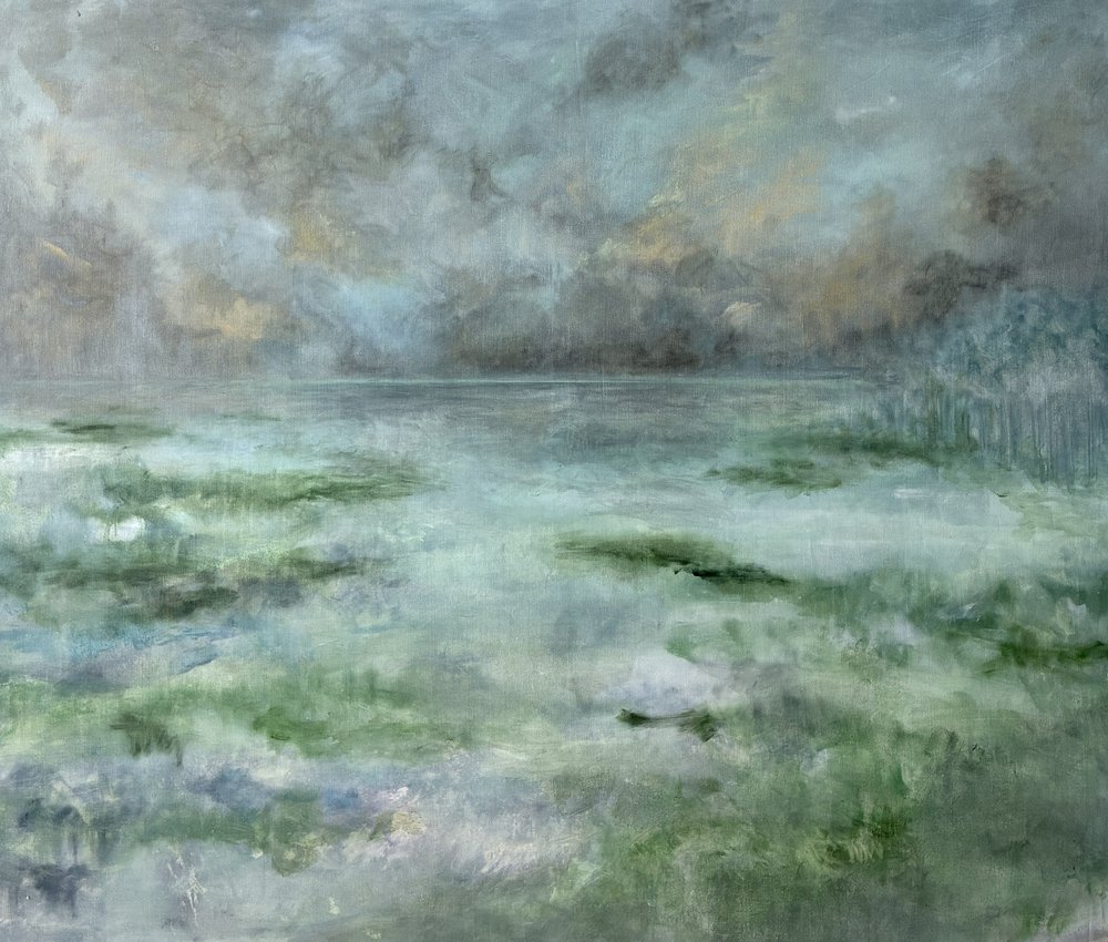 Ködös mocsári zöldek alkotó: JMF FINE ART