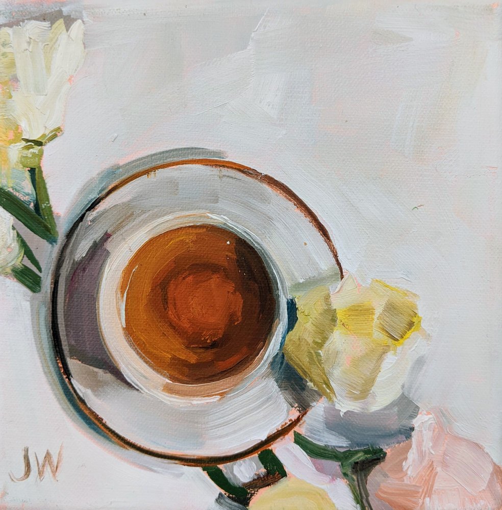 Virágok és tea alkotó: Jenny Westenhofer