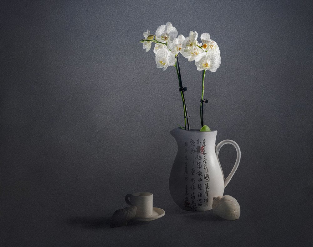 Elegáns orchidea-csendélet alkotó: John-Mei Zhong