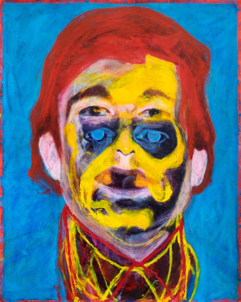 Színes absztrakt portré alkotó: Joshua Hoskins
