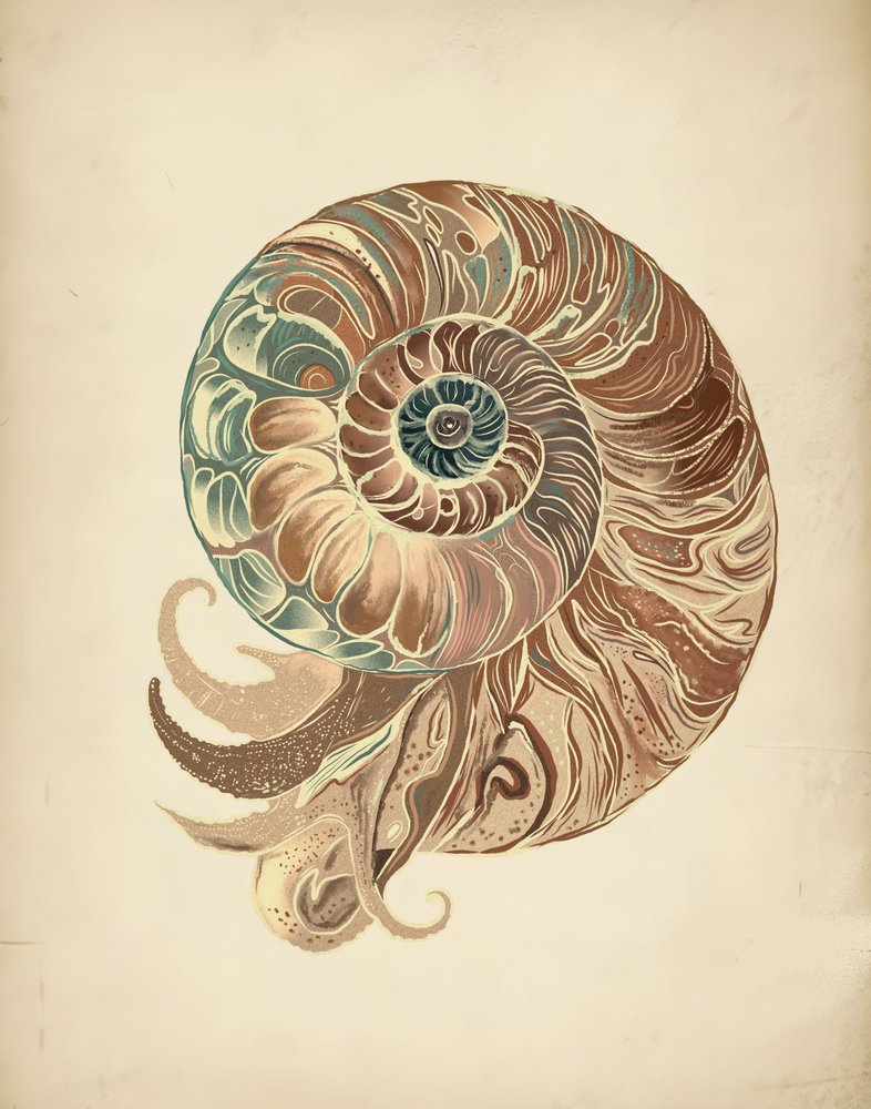 Elegáns Nautilus kagyló alkotó: Josie George
