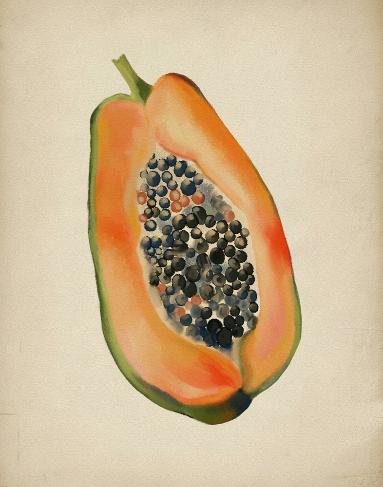 Élénk színű papaya fél alkotó: Josie George