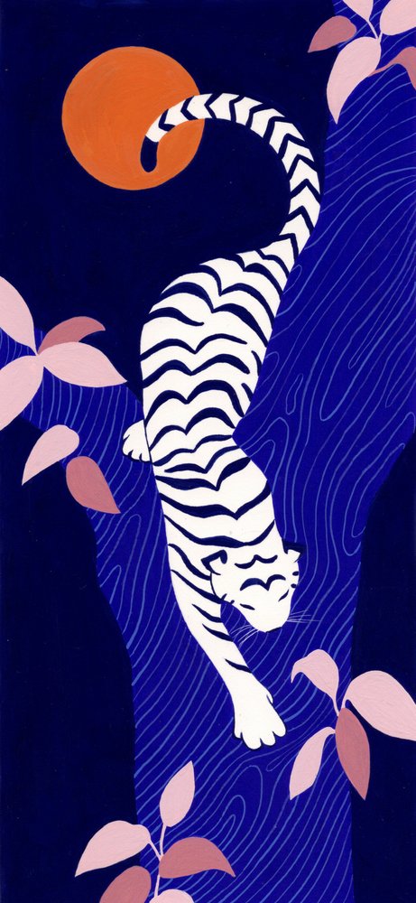 Fehér Tigris dzsungel-éjszaka alkotó: Julie Lesouef