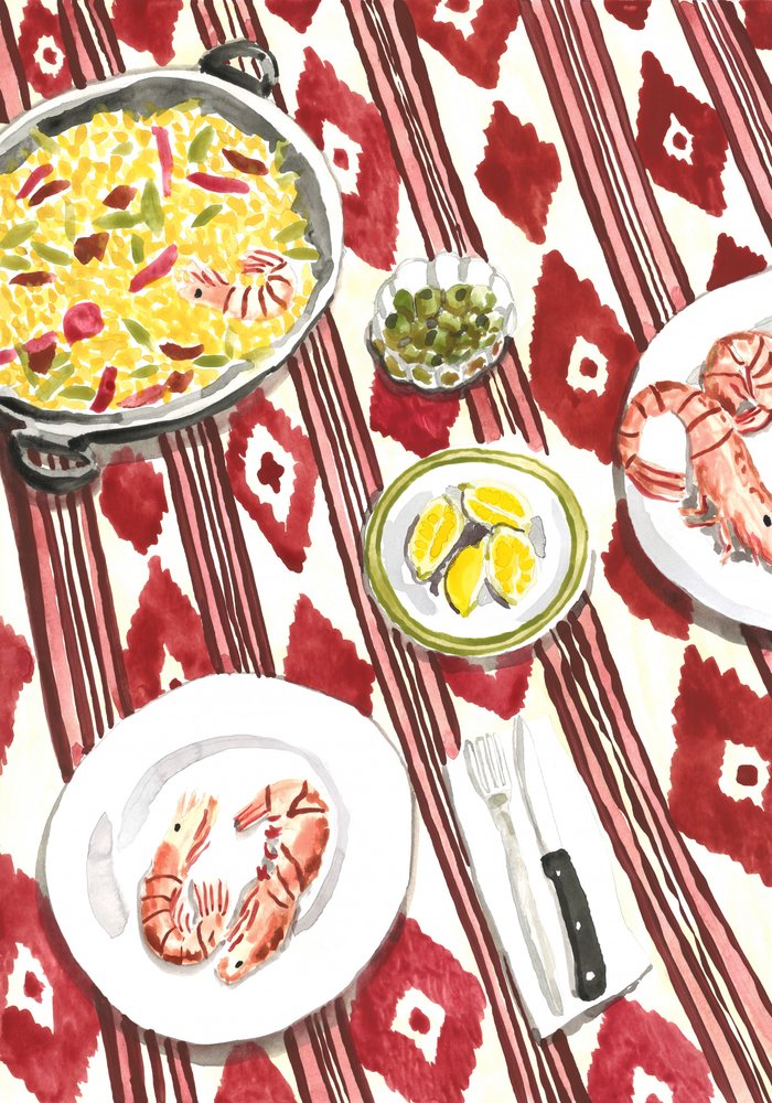 Spanyol paella-menü alkotó: Karen Menzenbach