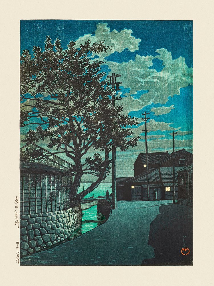 Kamezaki Bishu 1928 alkotó: Kawase Hasui