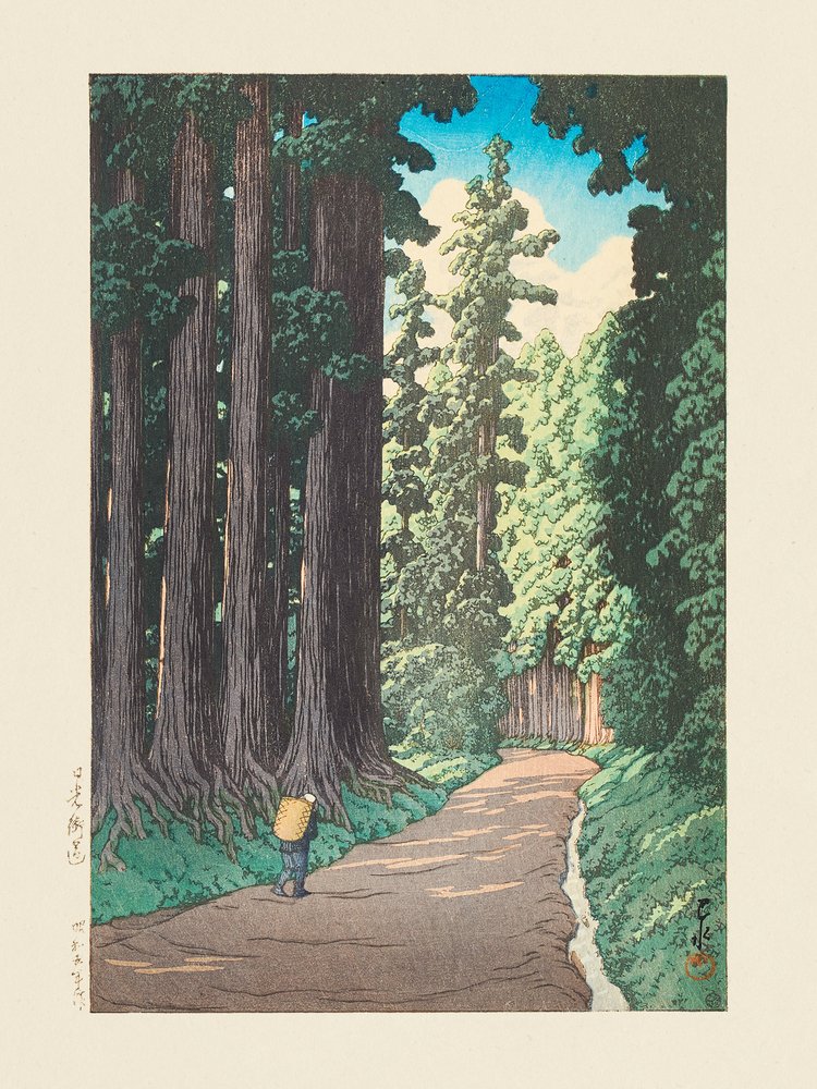 Nikko Gaido (Az út Nikko felé) (1930) alkotó: Kawase Hasui