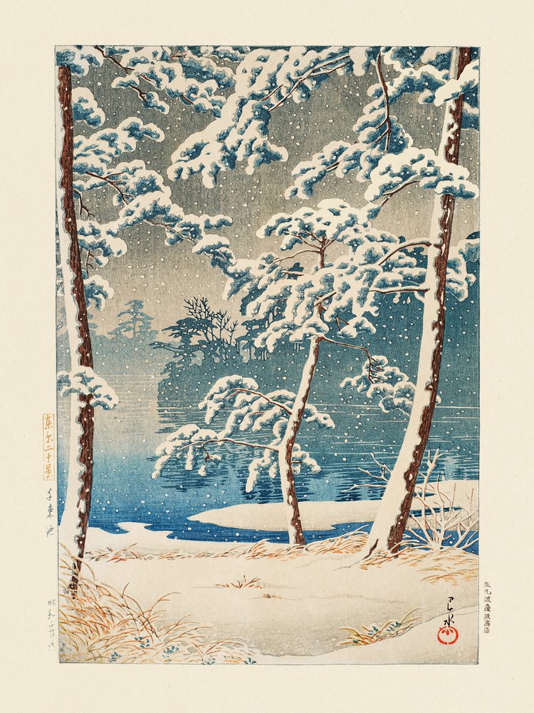 Senzokuike (Senzoku-tó) (1928) alkotó: Kawase Hasui