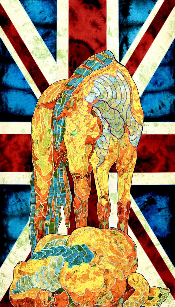 Élénk színű Union Jack-es ló alkotó: Kostyantin Malginov