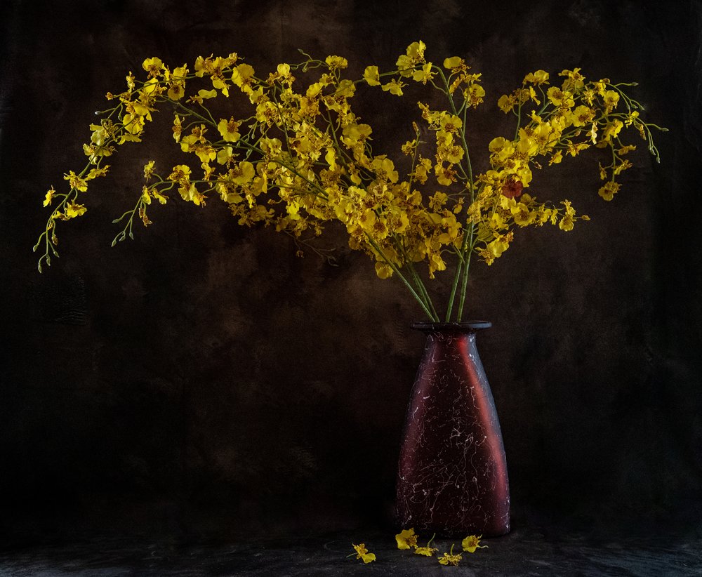 Arany orchidea csendélet alkotó: LM Meng