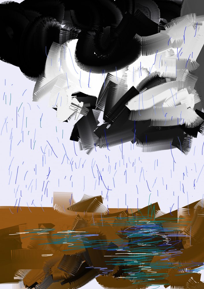 Absztrakt esőzuhany alkotó: Lembayung senja studio [Vintage Poster]