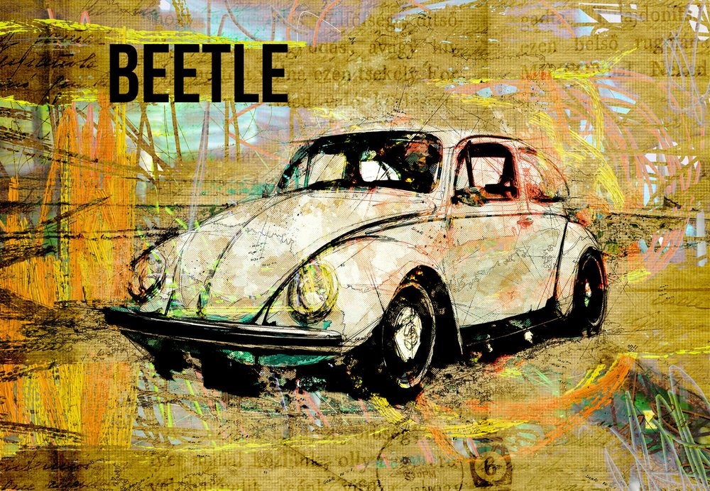 Golden Beetle Classic alkotó: Lembayung senja studio [Vintage Poster]