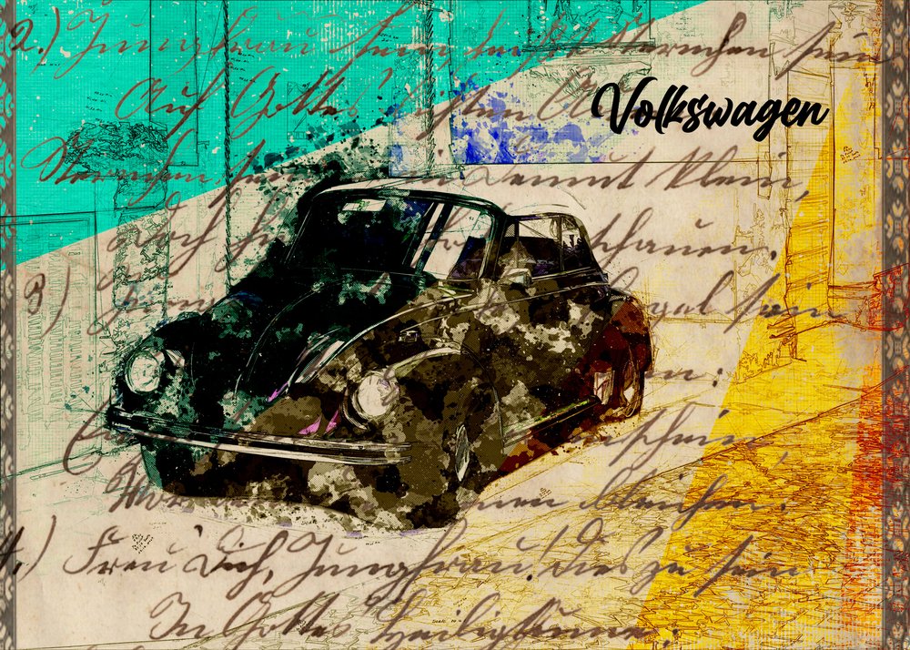 A legendás Beetle vegyes technikával alkotó: Lembayung senja studio [Vintage Poster]