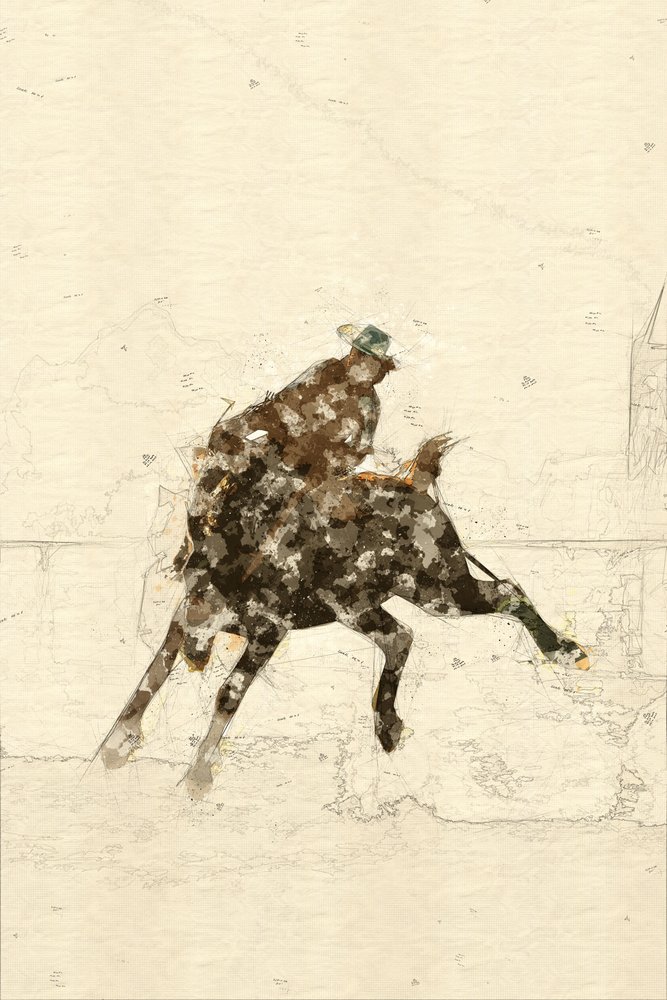 Western broncolovas alkotó: Lembayung senja studio [Vintage Poster]