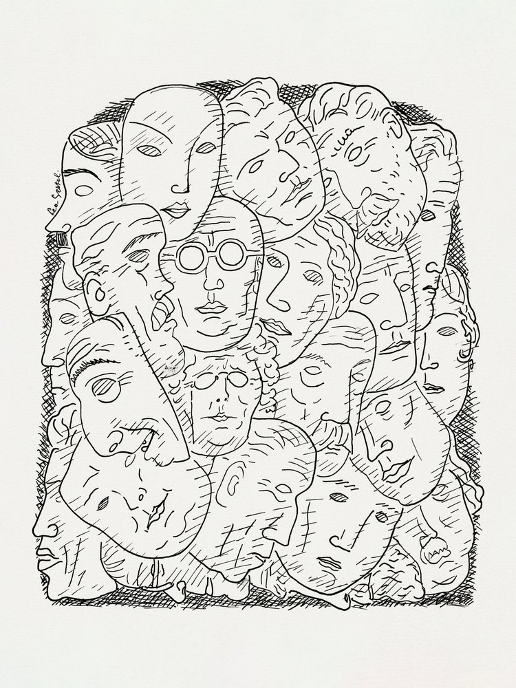 Maszkok alkotó: Leo Gestel