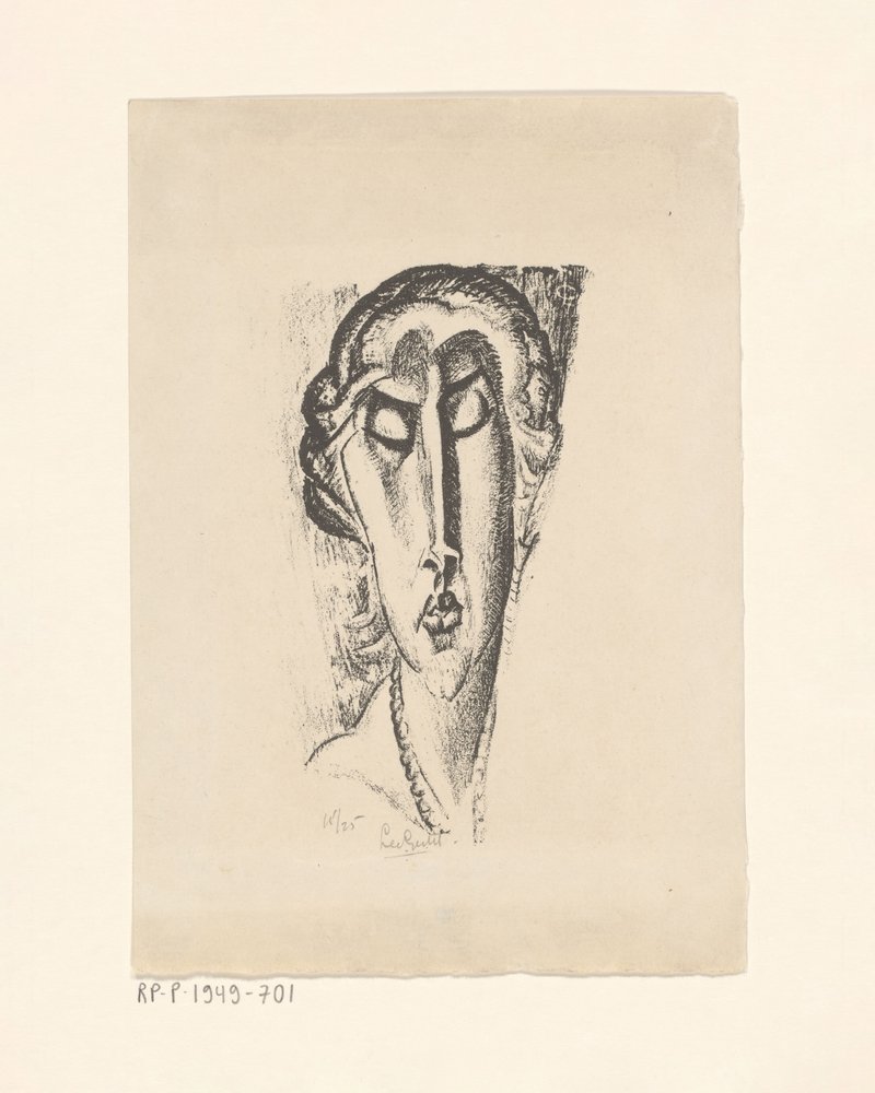 Egy ismeretlen nő portréja alkotó: Leo Gestel