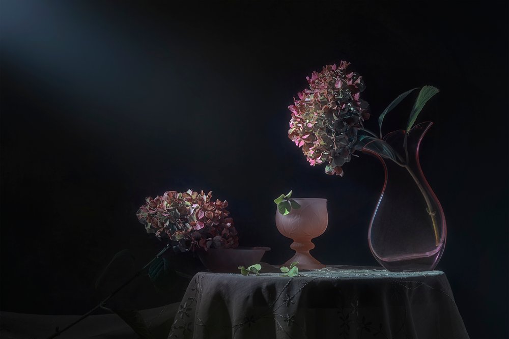 Moody: Hortenzia-csendélet alkotó: Lydia Jacobs
