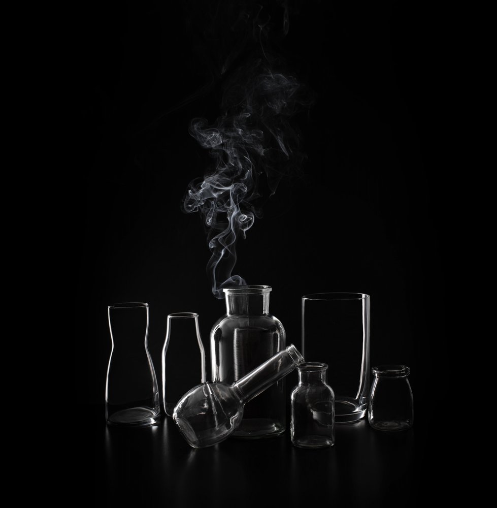 Rising Smoke üvegáru alkotó: Margareth Perfoncio