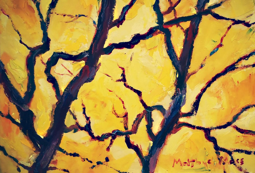 Aranyszínű őszi ágak alkotó: Matthys Moss