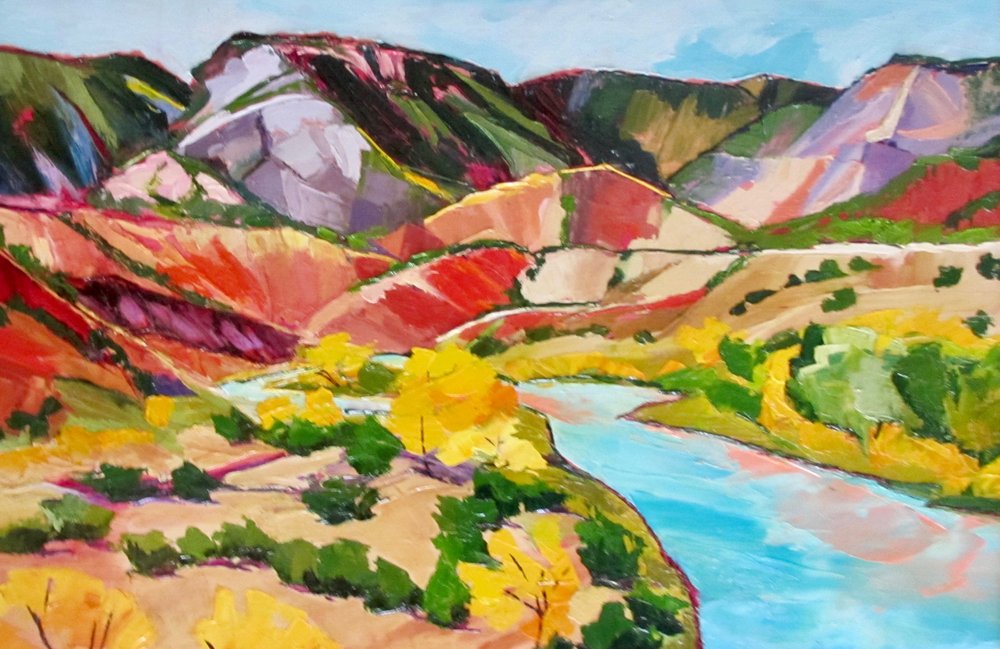 A vibráló Canyon-folyó alkotó: Maxine Shore
