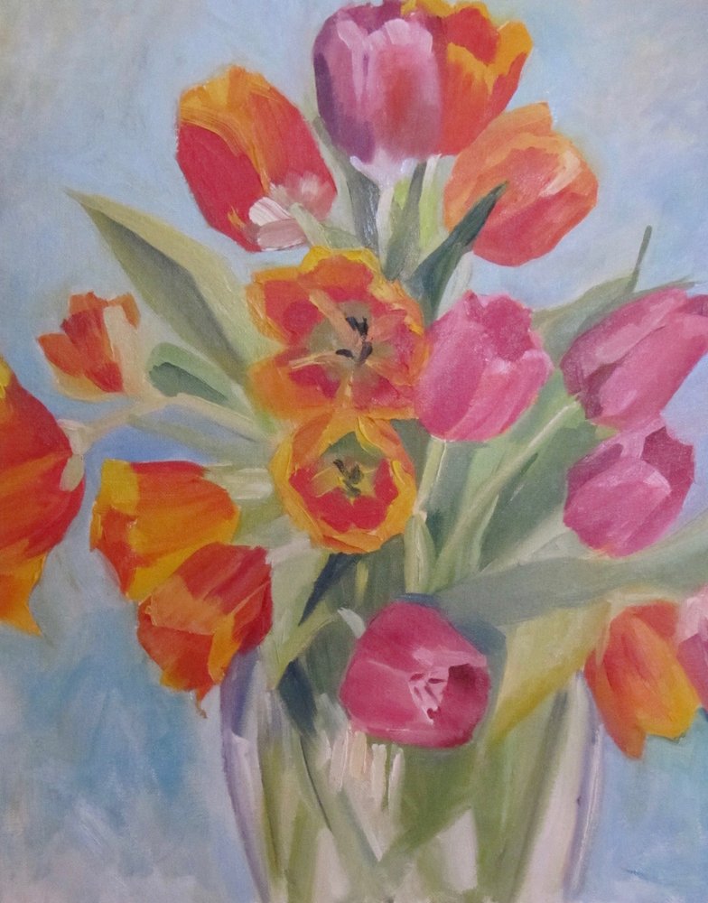 Élénk tavaszi tulipánok alkotó: Maxine Shore