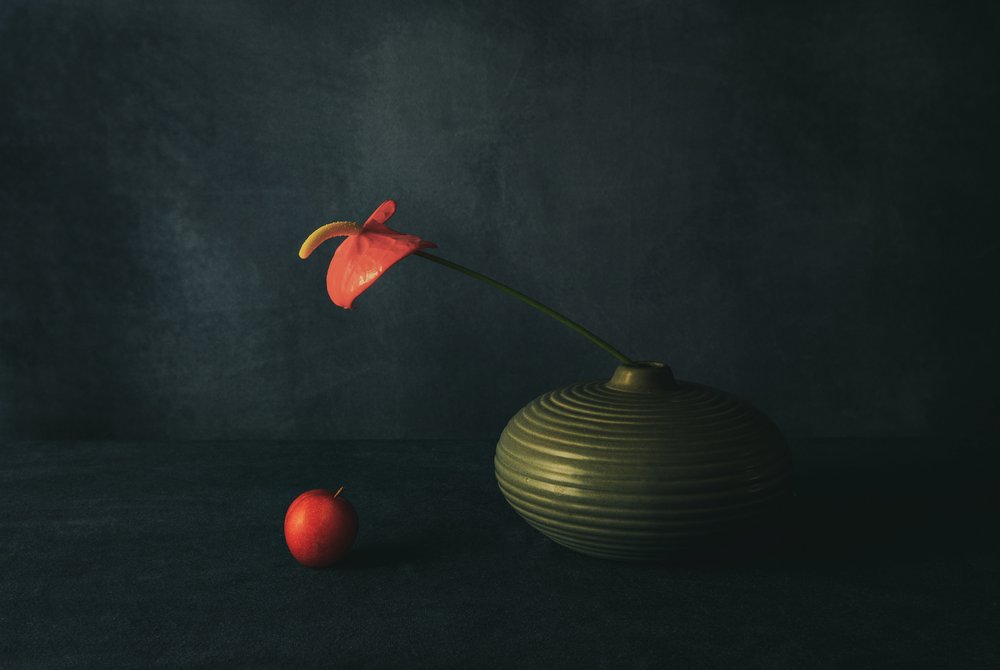 Vörös anthurium csendélet alkotó: May G