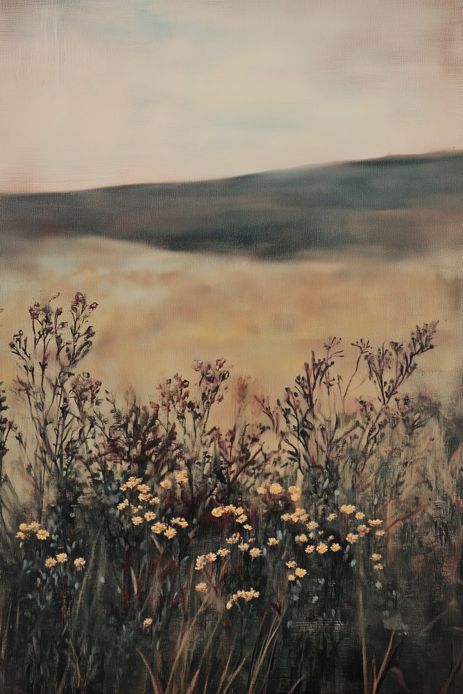 Aranyszínű mező vadvirágokkal alkotó: Melloi Art Prints