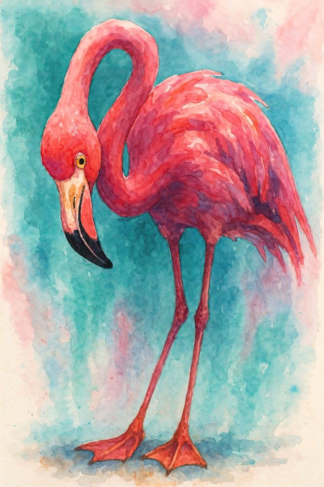 Kecses rózsaszín flamingó alkotó: Natalie Bruns