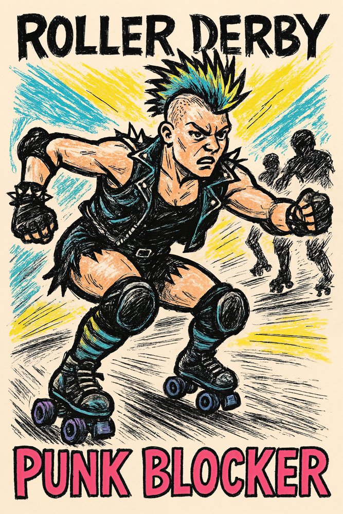 Roller Derby Punk Blocker alkotó: Natalie Bruns