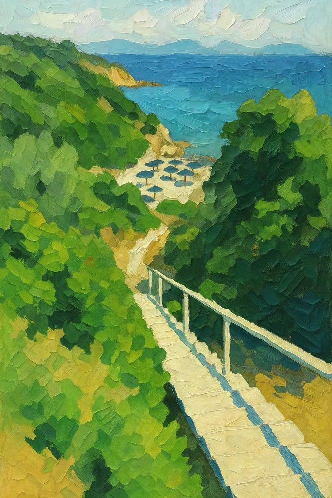 A Sunny Beach lépcsői alkotó: Natalie Bruns