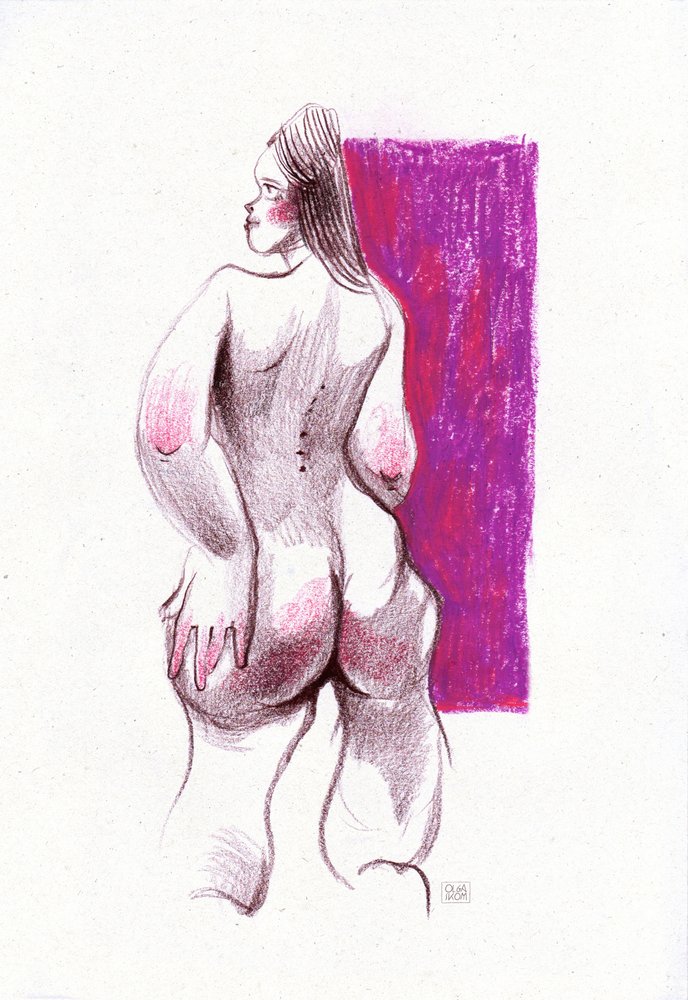 Női forma, lila alkotó: Olga Skomorokhova