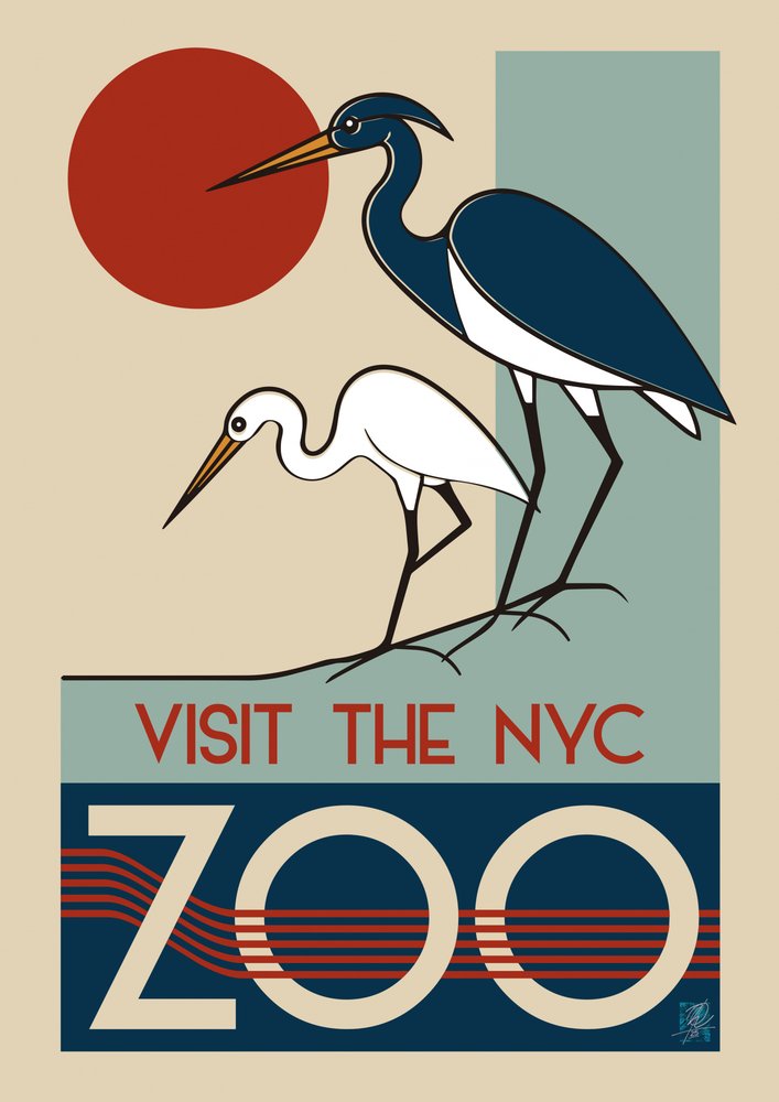 Art Deco stílusú New York-i Állatkert alkotó: Osvaldo Russo