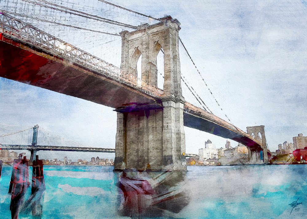 A Brooklyn-híd ikonikus vizei alkotó: Osvaldo Russo